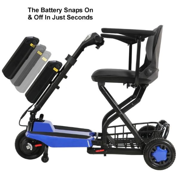 Super Light Flight Folding Travel 3-Wheel Mobility Scooter