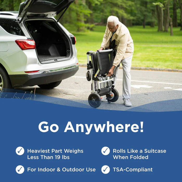Journey Zoomer Portable Lightweight Folding Power Wheelchair