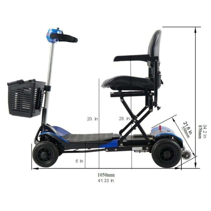 Optimus Automatic Folding Travel Mobility Scooter